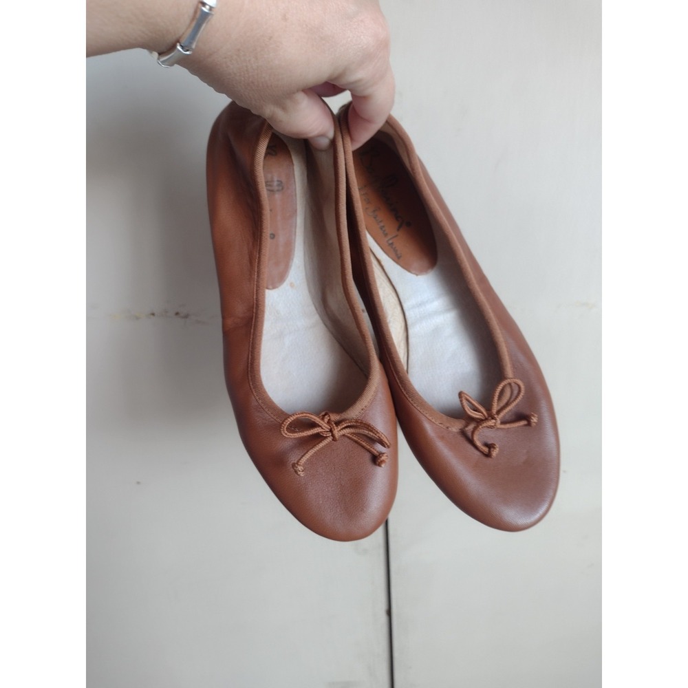 Bagllerina Travel Foldable Shoes BALLERINA Leather Ballet Flats Size 36 Paris